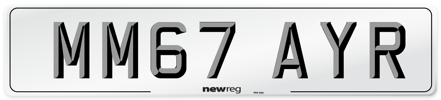 MM67 AYR Number Plate from New Reg